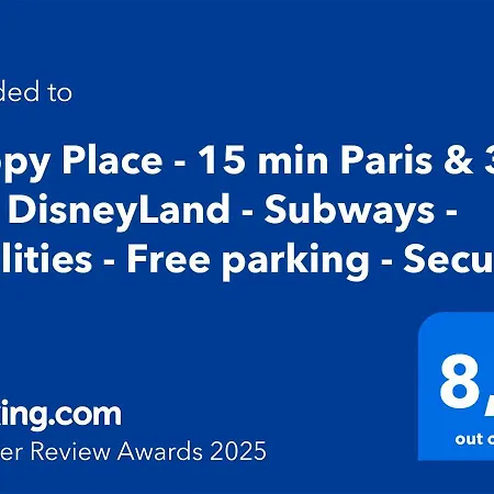 公寓 Happy Place - 15 Min Paris & 30 Min Disneyland - Subways - Facilities - Free Parking - Secured 迈松阿尔福
